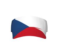 Flag of The Czech Republic Adult Sun hat Adjustable Hollow top hat, Sports Fashion Sun hat, fit for Outdoor Activities Black, Black, One size