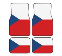 Flag of the Czech Republic Car Floor Mats Four-Piece Set Durable Smooth Comfort Anti-Slip for Most Cars and Trucks