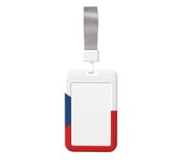 Flag of The Czech Republic Card Badge Holder. Durable Abs Material, Clear Id Display, Suitable for Office, Event, Meeting, Easy Identification.