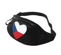 Flag of The Czech Republic Heart Casual Fanny Pack Men's and Women's Leisure Sports Waist Bag Sports Day Exercise Gift