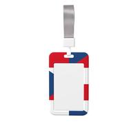 Flag of The Czech Republic Id Badge Holder with Detachable Neck Strap, Waterproof Vertical Name Card Holders, for Nurse Students Teachers Staff