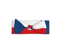 Flag of the Czech Republic Infant Headband - Soft Stretchy Turban with Knot Bows for Toddlers Exquisite Accessories