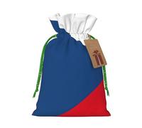 Flag Of The Czech Republic Linen Drawstring Gift Bag Xmas Party Candy Bag Reusable Storage Pouches