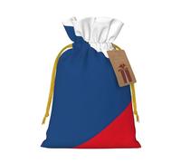 Flag Of The Czech Republic Linen Drawstring Gift Bag Xmas Party Candy Bag Reusable Storage Pouches
