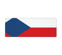 Flag of The Czech Republic Long and Large Rubber Mouse pad for Office Computers 12x31.5in