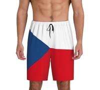 Flag Of The Czech Republic Men'S 1-Pack Sleep Shorts Loungewear With Side Pockets, Breathable Fit, Available In Big.