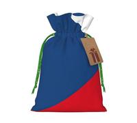 Flag of the Czech Republic print Christmas bag, drawstring sack - fit holiday present packaging for family and friends