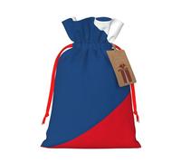 Flag of the Czech Republic print Christmas bag, drawstring sack - fit holiday present packaging for family and friends