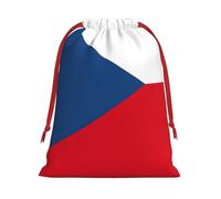 Flag Of The Czech Republic Print Convenient Drawstring Gift Wrapping Bag Lightweight Comfort Suitable All Occasions