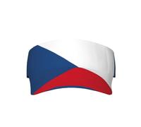 Flag of The Czech Republic Print Cooling Stretchy Visor Unisex Visor Hat for Men and Women, No Slip,Sun Protection Visor Black, Black, One size