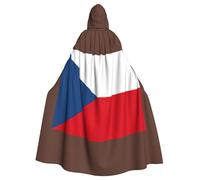 Flag Of The Czech Republic Print Halloween Cloak, Carnival Cape For Theme Parties, Haunted Houses And Cosplay
