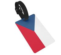 Flag of The Czech Republic Print Luggage Tags Quick Install Airplane Travel Essentials for Suitcases Durable PVC Bag Tag