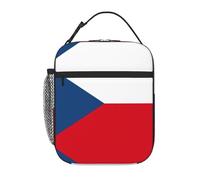 Flag of The Czech Republic Print Lunch Bag for Office Work Picnic Insulated Lunch Box Reusable Lunchbox Bag for Adults