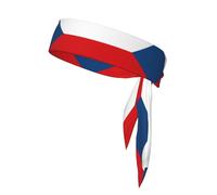Flag of the Czech Republic Print Sports Head Tie Bandanas â€“ Comfortable Athletic Sweatbands for Running, Yoga, Cycling, and More