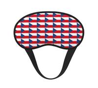 Flag of The Czech Republic Print Unisex Washable Eye Mask Sleeping Light-Blocking Cover for Home Hotel Camping