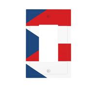 Flag of The Czech Republic Printed Decorative Switch Covers-Durable Single and Double Socket Plates for Light SwitchesStyle U