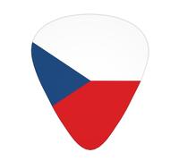 Flag of the Czech Republic Printed pick set - 12 pieces, thin, medium and thick guitar picks, suitable for guitar, bass, electric guitar and ukulele