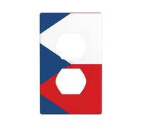 Flag of The Czech Republic Printed Wall Panels, Double-Sided Socket Decorative Wall Panels, Suitable for Indoor Socket Decoration and Layout.