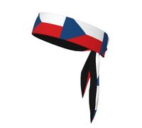 Flag of The Czech Republic Sports Head Tie. Comfortable, Breathable, Fashionable, Unisex, Suitable for Running, Yoga, Fitness and Other Sports.