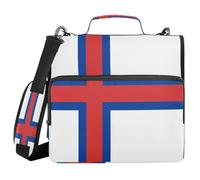 Flag of The Faroe Islands 3 Ringing 1.5 inch Organizer Binder with Handle Waterproof School Supplies Organizer for School and Office