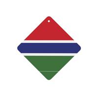 Flag Of The Gambia Car Air Fresheners Cards - Set Of 4 Pieces,For Cars & Home, Long-Lasting Lavender Fragrance