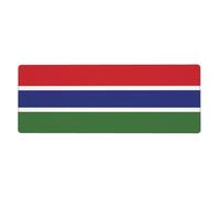 Flag of The Gambia Mouse Pad 11.8x31.5 in. Non-Slip Base for RGB Keyboard, Mouse and Laptop, Suitable for Gaming and Office.