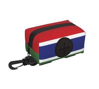 Flag Of The Gambia Pet Travel Waste Bag Storage Bag. Convenient Storage, Suitable For Leash, With Zipper, Easy To Carry When Traveling.