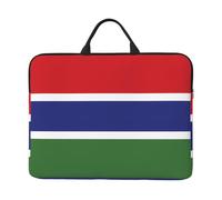 Flag of the Gambia Prints 14-Inch Laptop Sleeve Waterproof And Shockproof Suitable For Office Work Business Trips And Daily Travel.