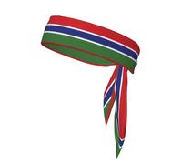 Flag of the Gambia Sports Headband,is suitable wear during sports,offering a luxurious feel and can be worn reversed.