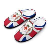 Flag of The Governor of Jamaica Cotton Slippers for Men Non-Slip Breathable Winter House Slippers Indoor Outdoor 11-12（44-45）