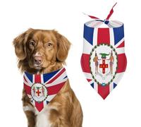 Flag of The Governor of Jamaica Printed Dog Bandanas Adjustable Triangle Pet Scarf Washable Puppy Bibs Kerchief