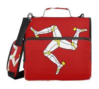Flag of The Isle of Man 3 Ringing 1.5 inch Organizer Binder with Handle Waterproof School Supplies Organizer for School and Office