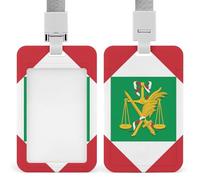 Flag of The Italian Republic ID Badge Holder Name Card Holders Photocard Case with Lanyard for Teacher Nurse Office