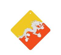 Flag Of The Kingdom Of Bhutan Car Air Fresheners Cards - 6 Pieces,Cardstock Scented Decor For Cars,Bedrooms, Closets