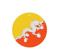 Flag Of The Kingdom Of Bhutan Car Air Fresheners Cards - 6 Pieces,Cardstock Scented Decor For Cars,Bedrooms, Closets
