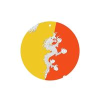 Flag Of The Kingdom Of Bhutan Car Air Fresheners Cards - Set Of 4 Pieces,For Cars & Home, Long-Lasting Lavender Fragrance