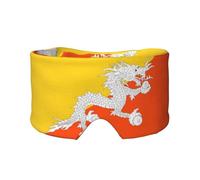 Flag of the Kingdom of Bhutan Double-Sided Printed Eye mask, Soft and Light-Blocking, Suitable for Travel and Home