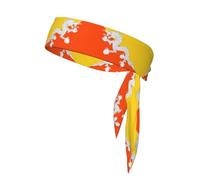 Flag of the Kingdom of Bhutan Printed sport Headband Unisex – Adjustable Elastic Sweat Band for Fitness, Sports & Running