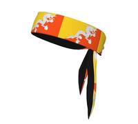 Flag of The Kingdom of Bhutan Sports Head Tie. Comfortable, Breathable, Fashionable, Unisex, Suitable for Running, Yoga, Fitness and Other Sports.