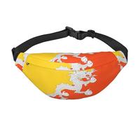 Flag of the Kingdom of Bhutan Travel Fashion Waist Bag, Suitable for Sports, Running, Cycling, Traveling, Fishing Boys Large Crossbody Waist Bag,