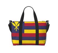 Flag of the Kingdom of Hawaii Hand-held messenger travel bag, suitable for work, travel, fitness, tourism, women's casual handbag with zipper,