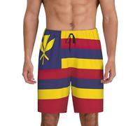 Flag Of The Kingdom Of Hawaii Men'S 1-Pack Sleep Shorts Loungewear With Side Pockets, Breathable Fit, Available In Big.