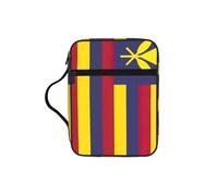 Flag Of The Kingdom Of Hawaii Print Book Protector Holder Case, Study Bible Carrying Case With Multiple Internal Compartments