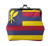 Flag of The Kingdom of Hawaii Print Compact Coin Purse 4.52 x 4.13in Cute Mini Wallet with Kiss Lock Waterproof Pouch