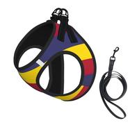 Flag of the Kingdom of Hawaii print Dog Harness and Leash Set, Reflective Adjustable Puppy Vest for Small Medium Large Dogs, Cats