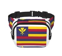 Flag of the Kingdom of Hawaii print Fanny Pack Purse with Adjustable Strap Square Double Layer Waist Bag Belt Unisex Everywhere