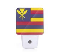 Flag of The Kingdom of Hawaii Print Plug-in Night Light for Bedroom Hallway Bathroom Mounted Lighting Dorm Home Decor
