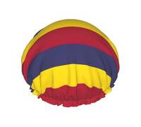 Flag of the Kingdom of Hawaii Print Shower Cap Bath Caps Elastic Reusable Shower Hair Cap Double Layers Hair Cap