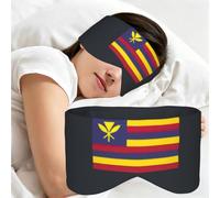 Flag of The Kingdom of Hawaii Print Sleep Mask,Coverage Eye Mask,Soft Breathable Blindfold for Travel Nap Work