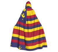 Flag Of The Kingdom Of Hawaii Printed Hooded Cloak Robe Cloak Witch Vampires Grim Reaper Devil For Boy Girl Cosplay Costume